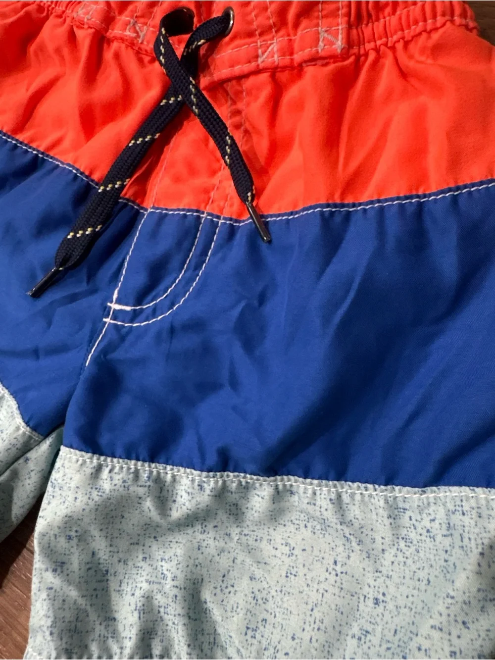 Carter's Orange, Blue & Light Green Boys' Swim Trunks
